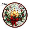 Decorative Chains for Hanging Ornaments Christmas Acrylic Window Decor, 2D Holographic Stained Glass Art Indoor Festive Atmosphere Decor Ornament with