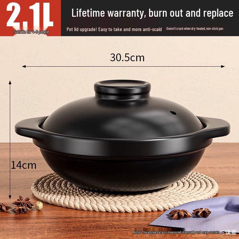 Yuzhuxun High-Temperature Ceramic Claypot for Gas Stoves
