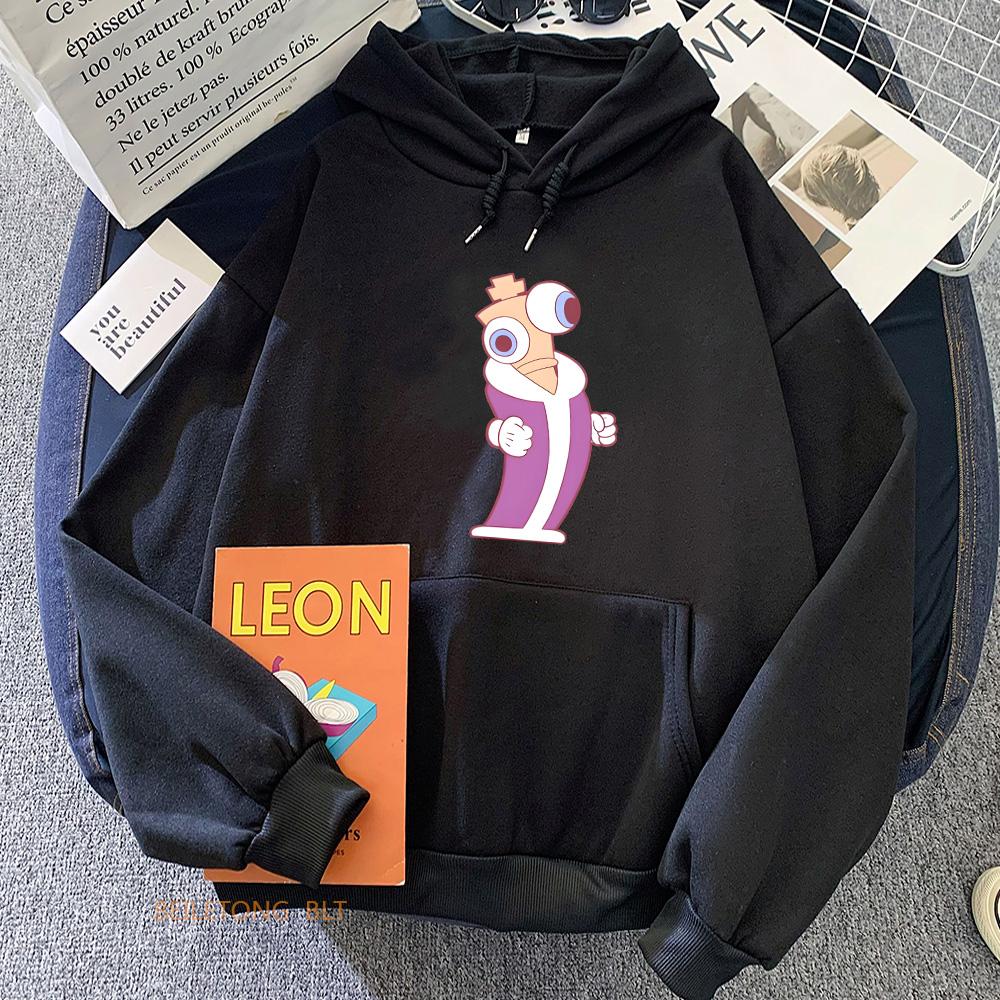 

Movie The Amazing Digital Circus Horror Style Hoodies Women Winter Warm Casual Sweatshirt Long Sleeve Hooded Pullovers Cartoon 3XL