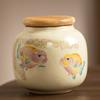 Vintage Ceramic Tea Jar Tea Storage Can Kitchen Sealing Jar Tea Box Sealed Storage Jar Candy Jars Household Teaware Accessories