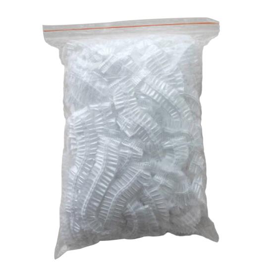 100Pcs Hotel Home Disposable Waterproof Clear Elastic Women Shower Bath Cap Hat