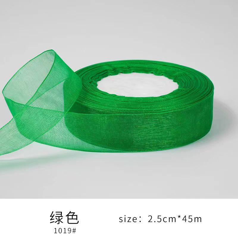 Organza Ribbon Sheer Chiffon Ribbon Bulk for Wrapping Decorating Valentine Wedding Birthday Bouquet Garland(50 Yard Each Roll,Bright Color)