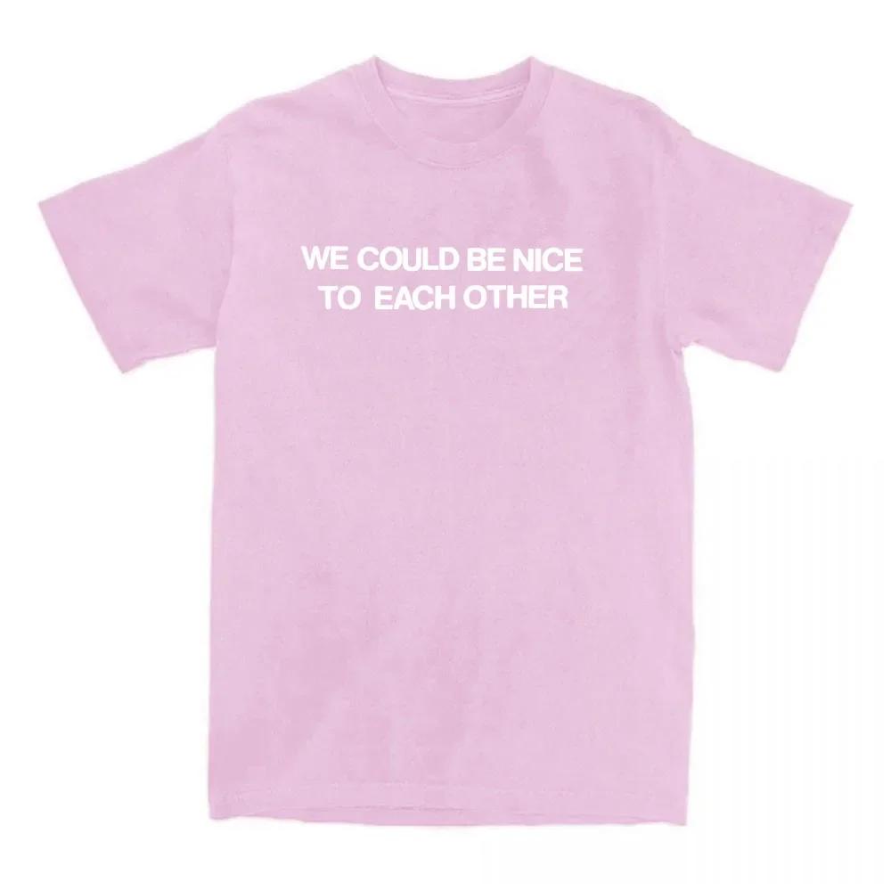 Nice To Each Other Tee Singer Olivia Dean Printing Tshirt Loose Cotton Wounisex Unisex T Shirt Streetwear Casual Graphic Tshirt Girls