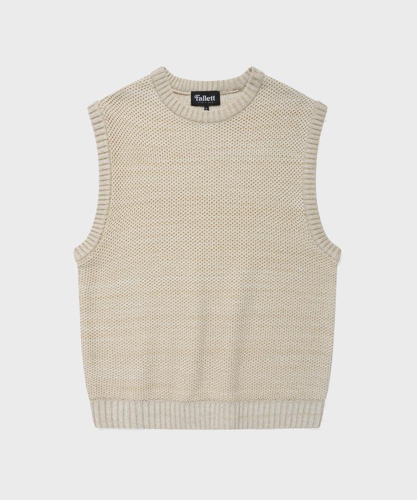 Fallett Honeycomb Knit Vest Beige