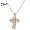 Retro Christian Necklace Catholic Necklace, Religious Pendant Colorful Rhinestone Daily Wear Statement for Women Wear, Jewelry Gift