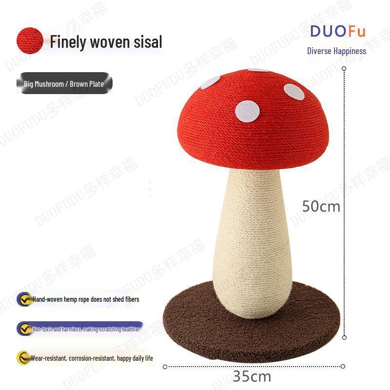 Durable Four-Season Cat Tree with Scratch Post & Space-Saving Sisal Board