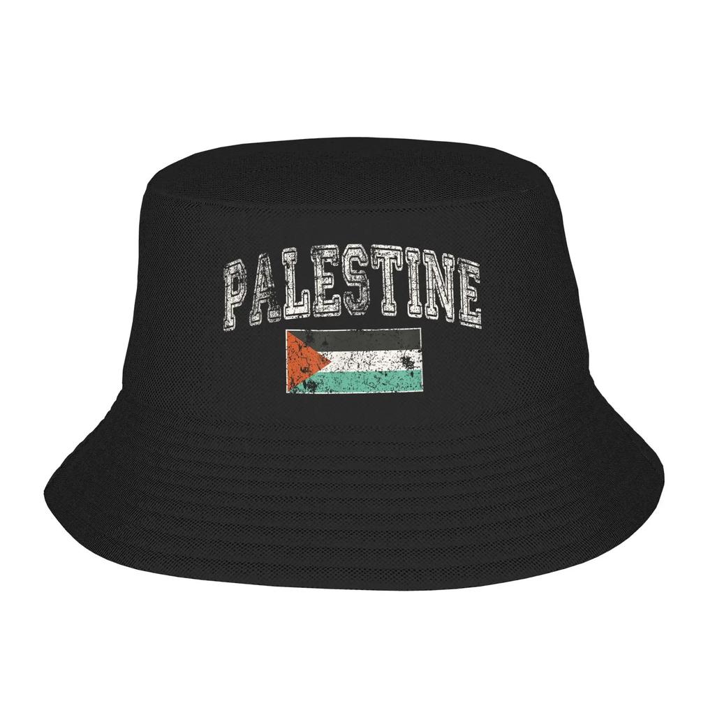 Palestine Flag Palestinian Bucket Hat Hawaii Fisherman Caps For Women Casual Beach Travel Sun Hats Breathable Graphic Cap