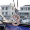 Car Pendant Interior Rearview Mirror Crystal Numbers Decoration Car Hanging Ornament Car Hanging Accessories