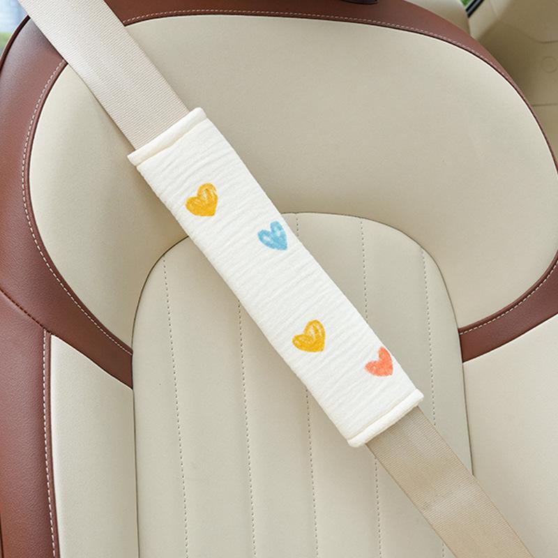 2pcs Shoulder Pad Car Seat Belt Interior Decoration Protection Cartoon Creative Insurance Cover Accessories Ladies Four Seasons