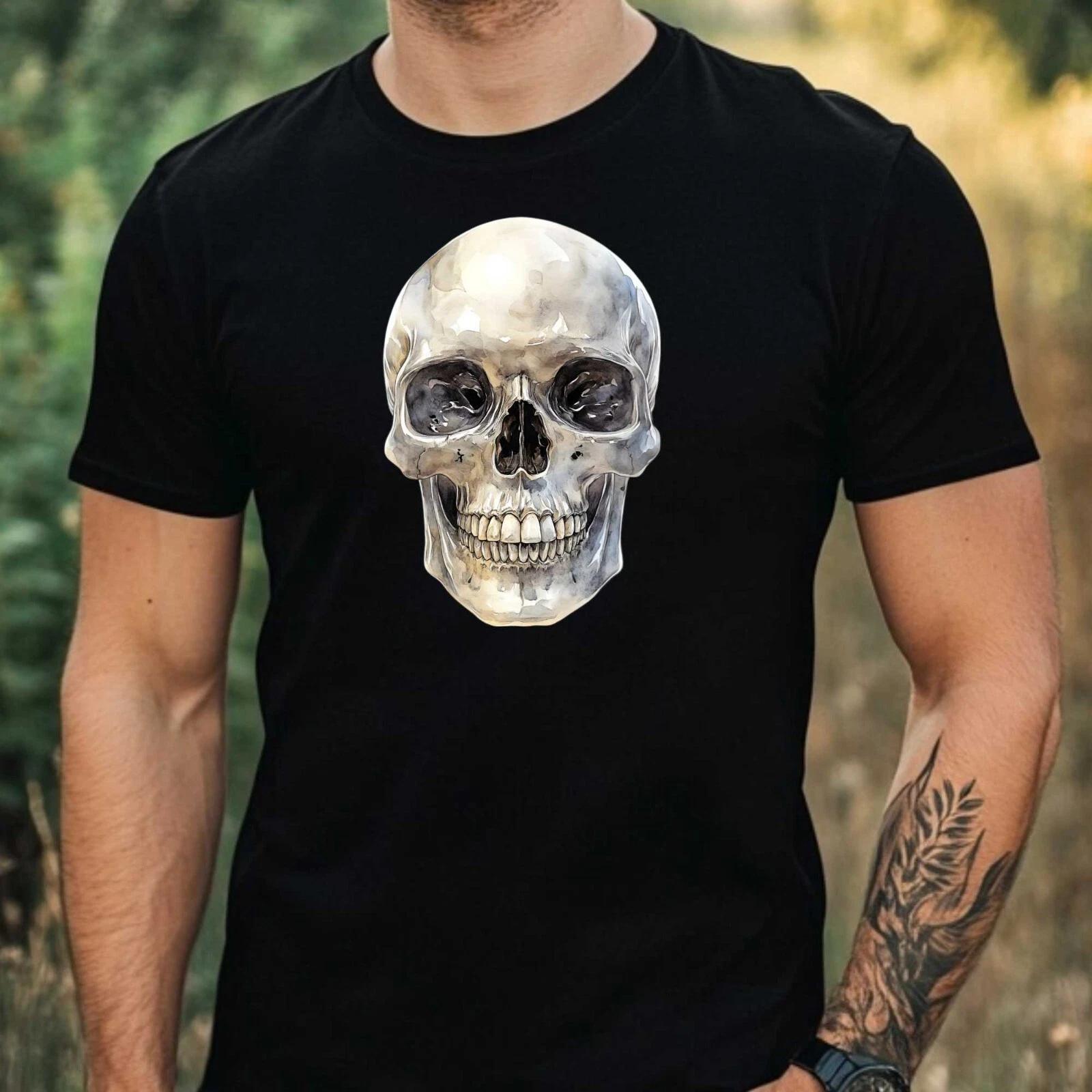 T-Shirt Herren Totenkopf Motiv Baumwolle Größe XS bis 5XL XS