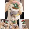 Plush Rose Flower Pot Plant Decor With Soft Pp Cotton For Living Room Ornament