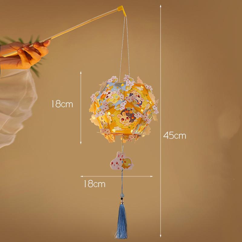 

Mid-Autumn Festival New Embroidery Ball Lantern Handmade Diy Children Making Materials Package Portable Ancient Style Lanterns