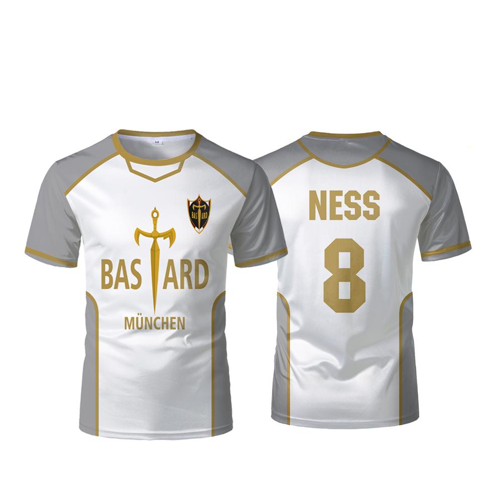 Anime Blue Lock Koszulka Bastard München Biała Maillot Męska Koszulka Piłkarska Kaiser Isagi Cosplay Topy Oddychająca Sportowa Chłopięca