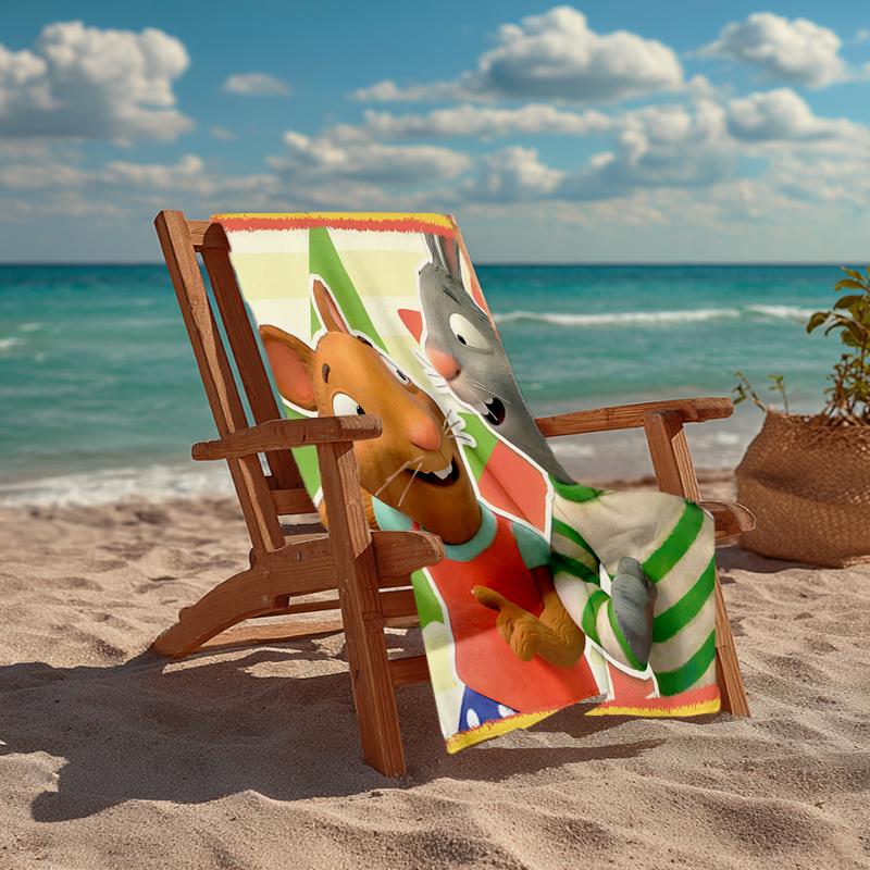 Ultra-Soft Beach Towel with Pip and Posy Theme,Ideal for Pool - Camping, Diving - Perfect Travel Essential, Vibrant Beach Towel.