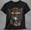 Harley-Davidson Inspiriertes Grafisches Unisex T-Shirt Adler Schädel Grafik T-Shirt S-3XL