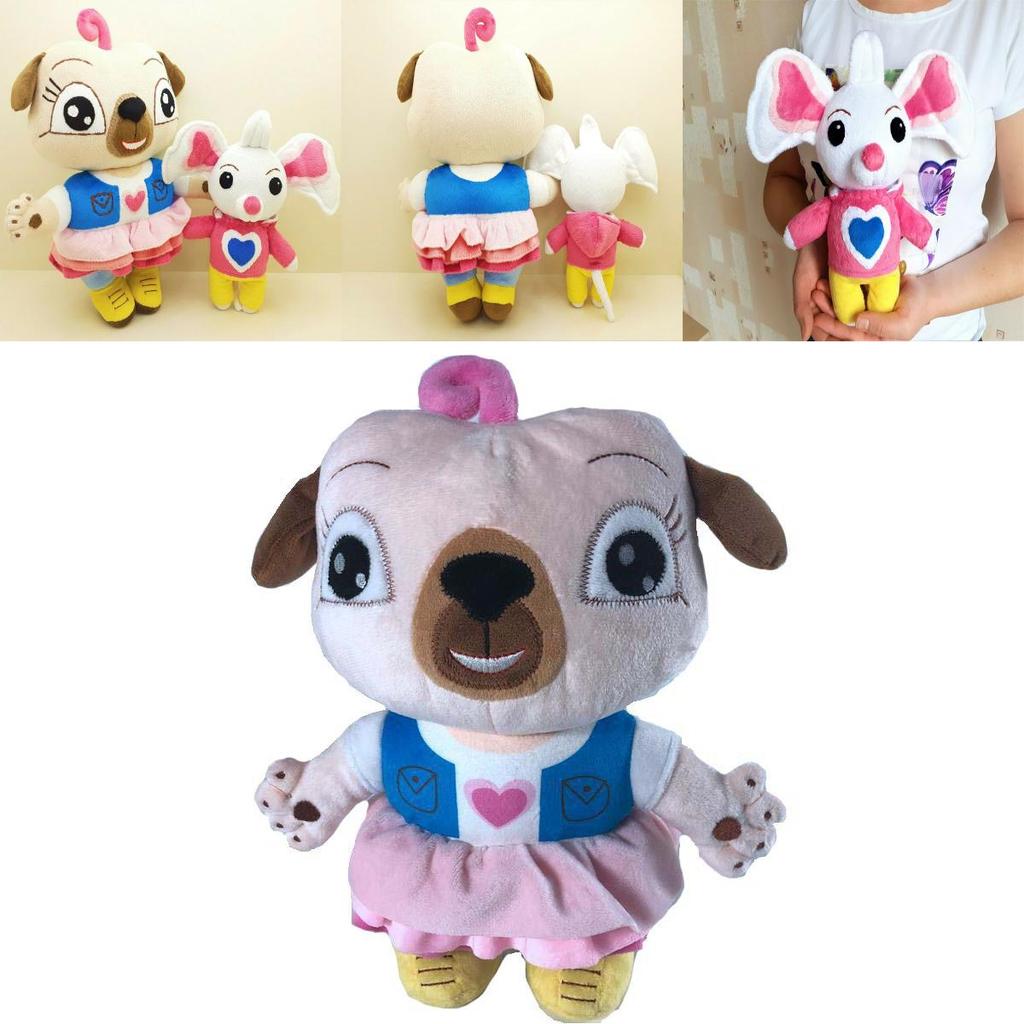 Kuscheliges Chip und Kartoffel Plüschtier Set Mops Maus Puppe