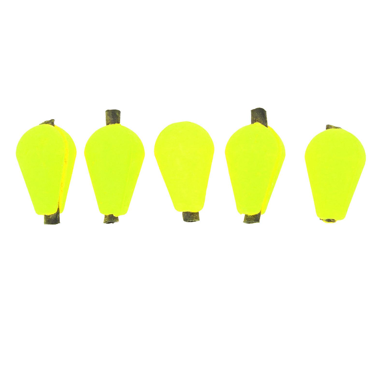 

5 Pcs Water Drop Fishing Float Foam Strike Indicator Fly Fishing Tackle Accessory Big Size Fluorescent Yellow
