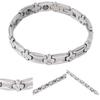 Magnetic Therapy Bracelet Titanium Steel Arthritis Pain Fatigue Relief Magnetic Bracelet Silver