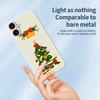 Für iPhone 17 Hülle Weihnachtsbaum Schleifenmuster Druck Gerade Kante TPU Handy Rückabdeckung