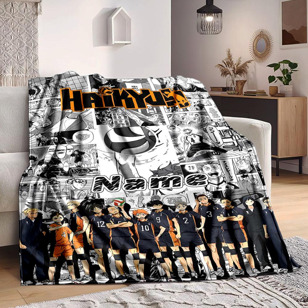 Individuelles 1 Stück Haikyuu! Teamgeist Decke, Weiche und Bequeme Decke, Lässig Warm, Camping Reise Decke, Geburtstagsgeschenk Q91272