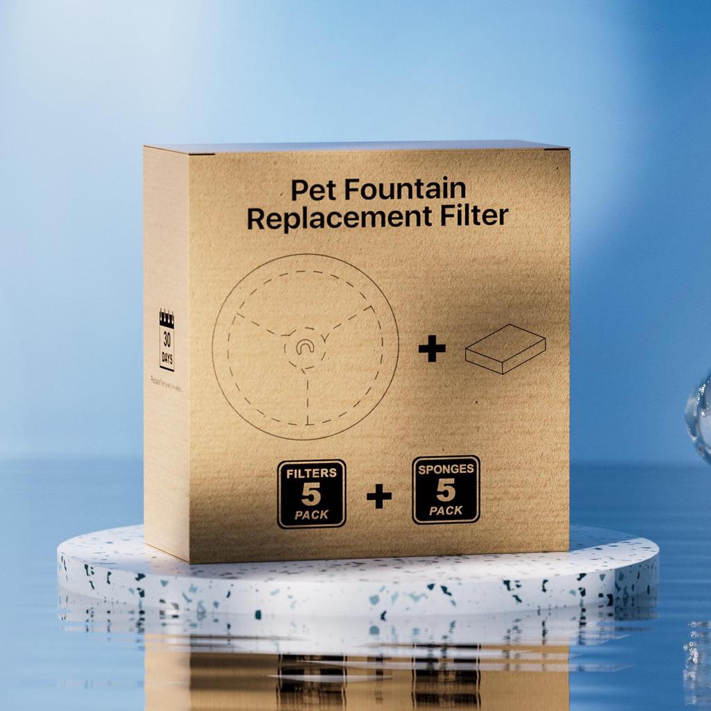 New PK-4 Cat Water Fountain Filter Cartridge Set: Purifying Cotton Replacement for Pet Drinking Fountain.