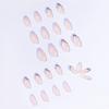 Light purple French full diamond long ballet nail patch nail patch wearing nail art finished fake nail removable nail