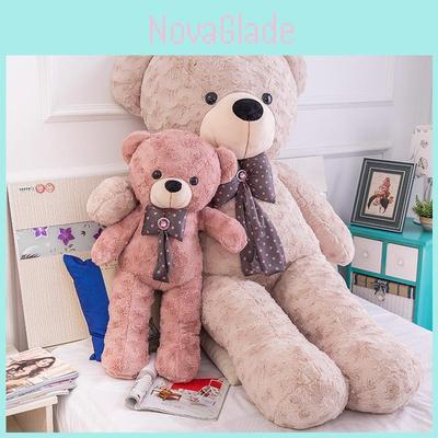 Large Cartoon Teddy Bear Pillow With Soft Short Plush And Comforting Features For Rest