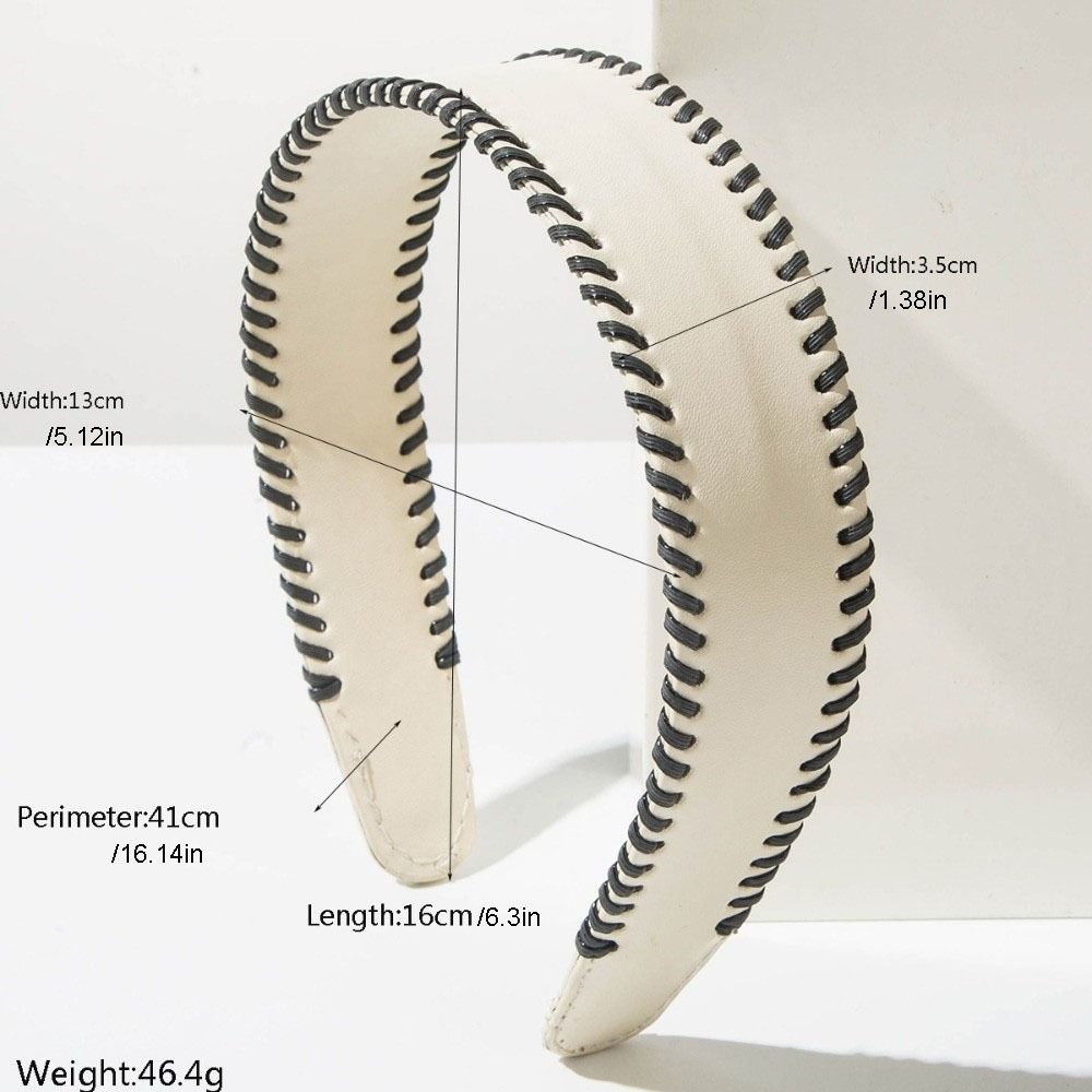 Hair Accessories Solid Color Leather Headband Non-Slip Korean Style Women Hair Hoop Headwear Coffee Wide Edge Hairband Wash Face
