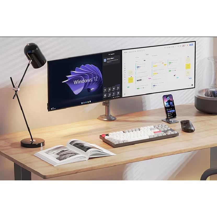 NB New H180 Full Motion 17"-27" Double monitor Holder Gas Spring Arm LCD Mount ergonomic dual arm clamp bracket 2-9kgs each