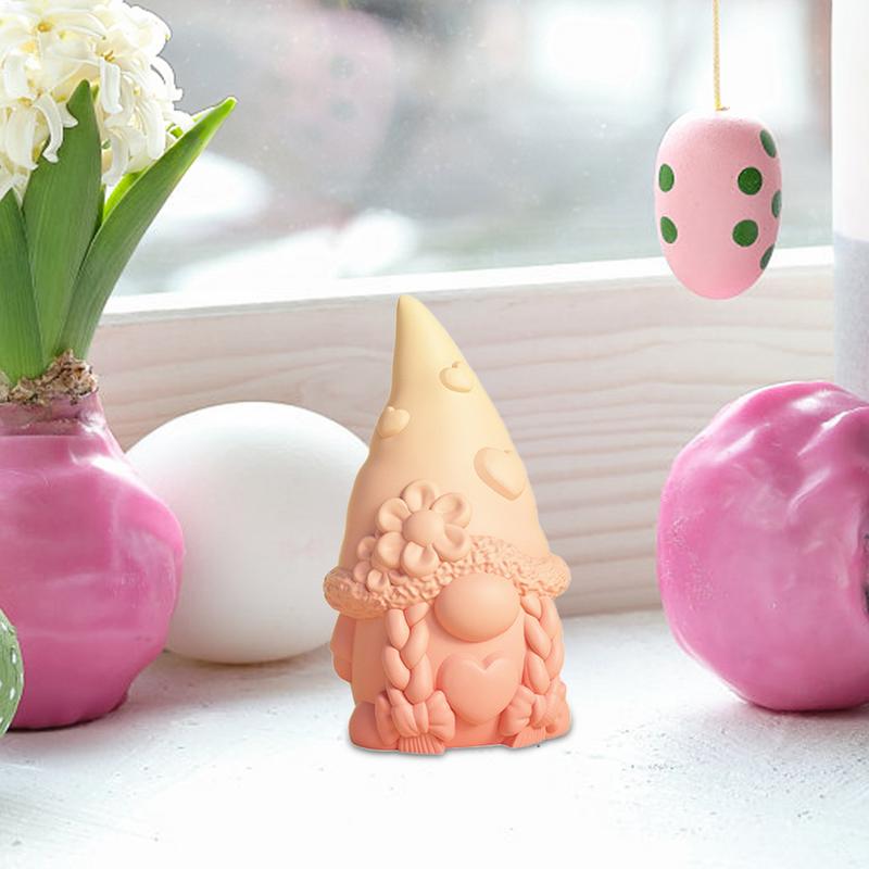 Easter Gnomes Resin Molds Cake Decorating Mold 3D Resin Gnomes Silicone Candle Mould Handmade Candle Mould for Candle Making