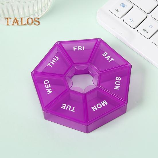 Organizador Semanal de Pílulas com 7 Compartimentos Estojo Portátil para Viagem para Pílulas Dispensador de Medicamentos de Dose Única Caixa de Armazenamento para Gerenciamento de Pílulas e Cápsulas