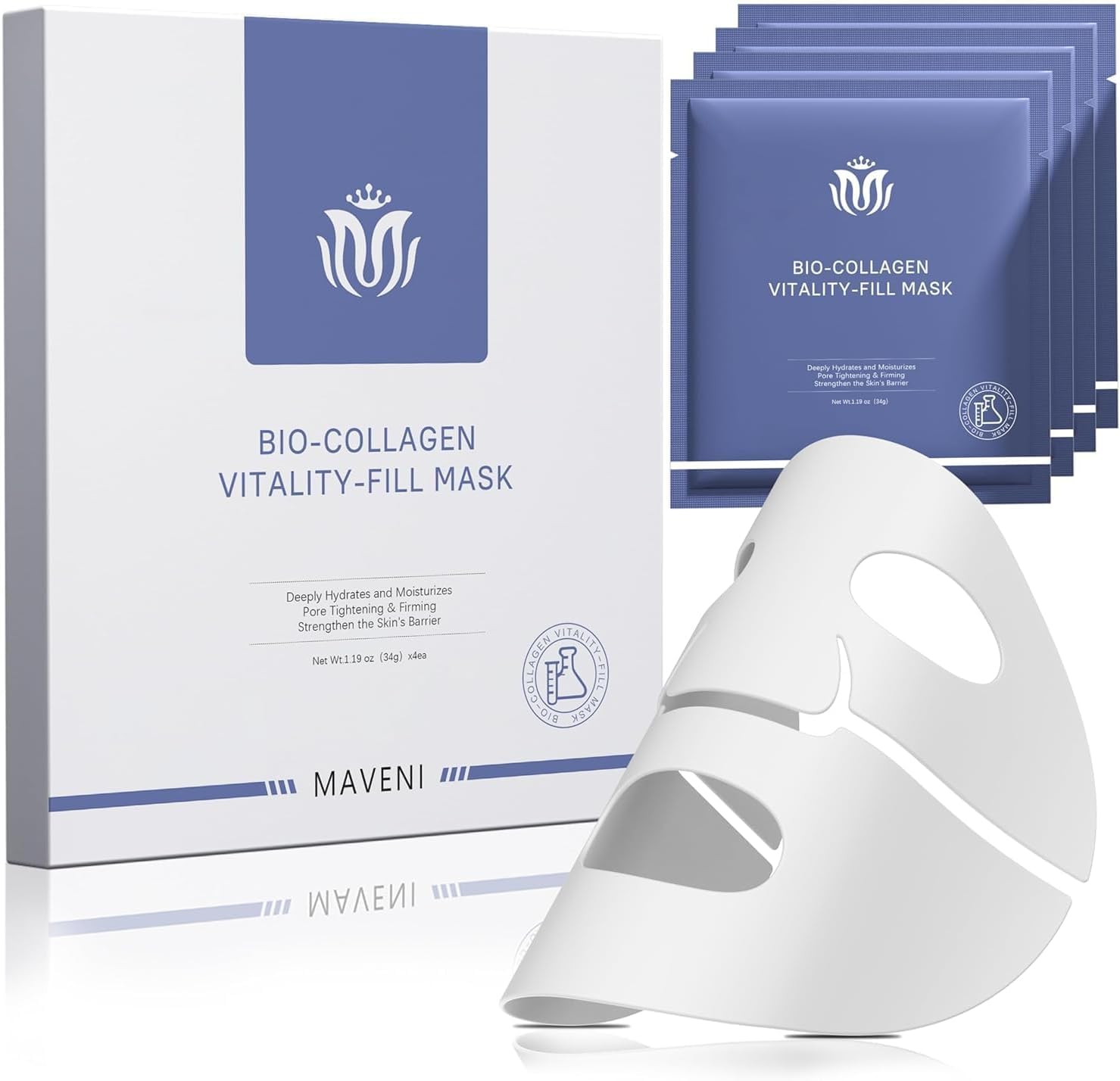 

Maveni Hydrogel Mask (4 pieces, collagen)