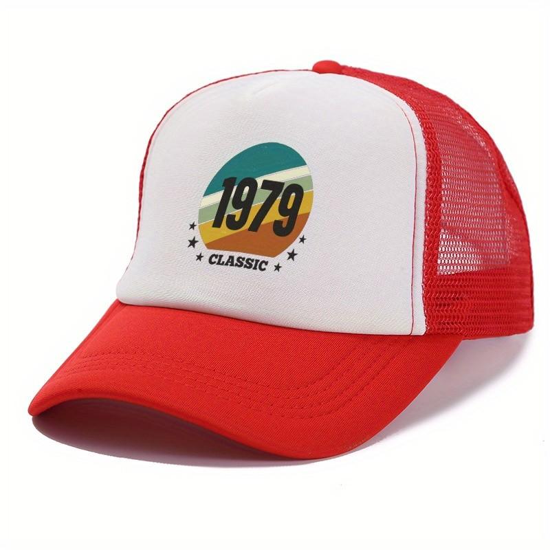 Classic Birthday Retro Trucker Hat Unisex Adjustable Polyester Mesh Snapback for Casual Outdoor Wear