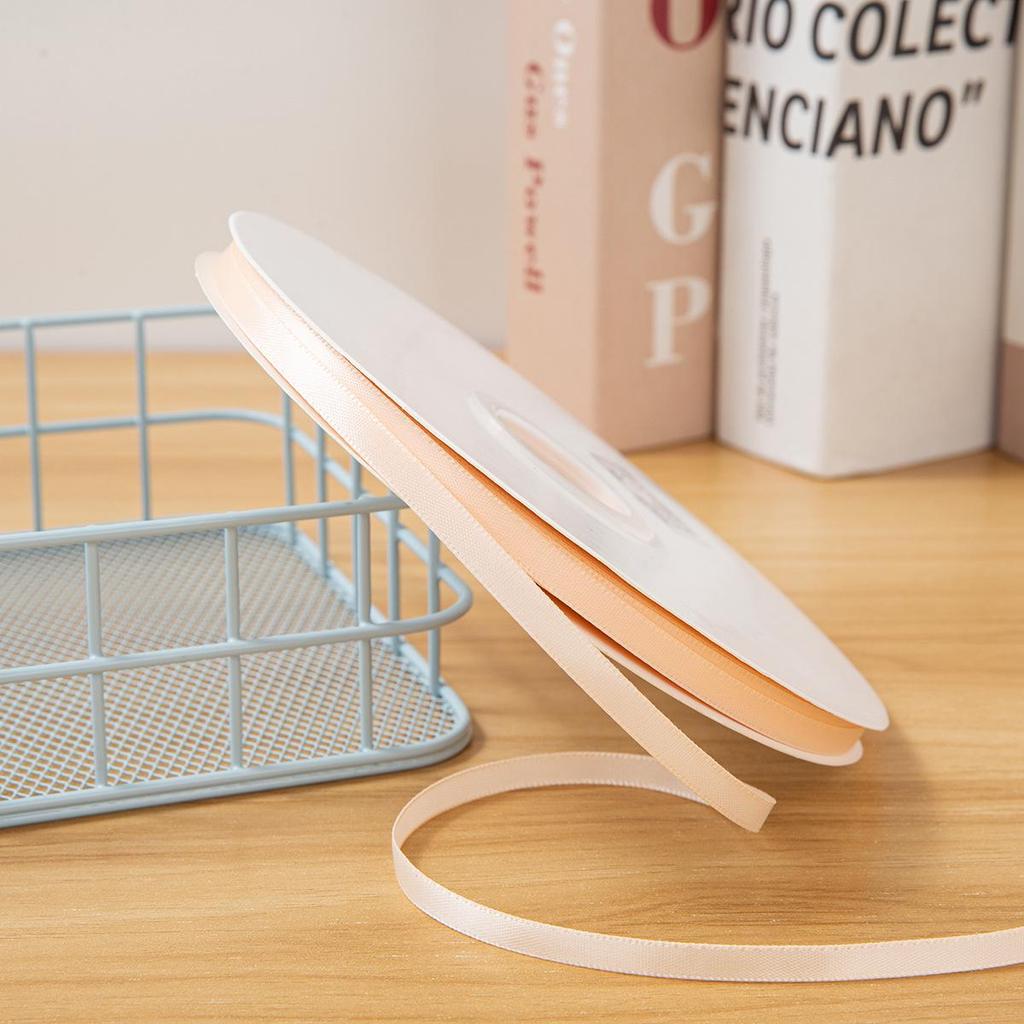 "0.6cm-1cm Polyester Ribbon for DIY Bows, Bouquets, and Gift Boxes"