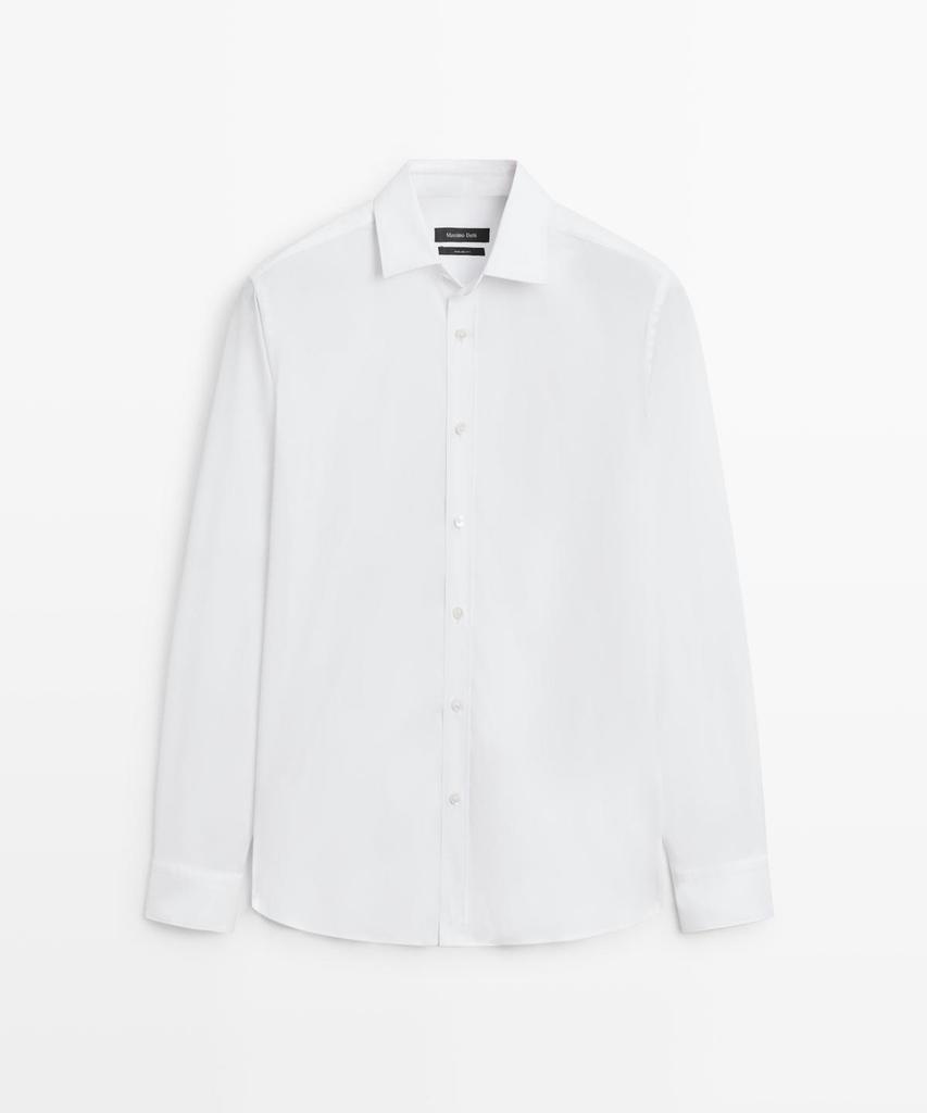 Masimodutti Cotton Blend Stretch Shirt