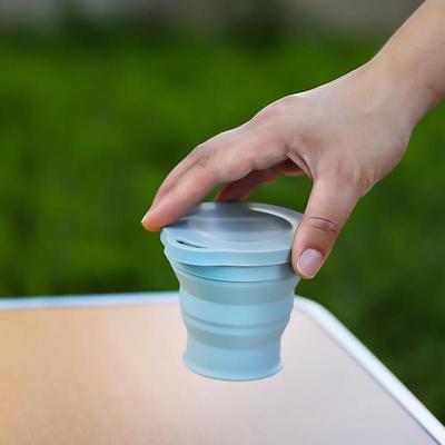 Tazza Pieghevole Resistente al Calore Tazza Portatile per Bevande Tazze d'Acqua in Gomma Viaggio Campeggio Silicone Morbido