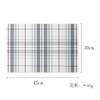 Japanese-style simple placemat Western food mat Household plaid table mat Dining table mat Coaster bowl mat Woven anti-scalding and heat insulation ma
