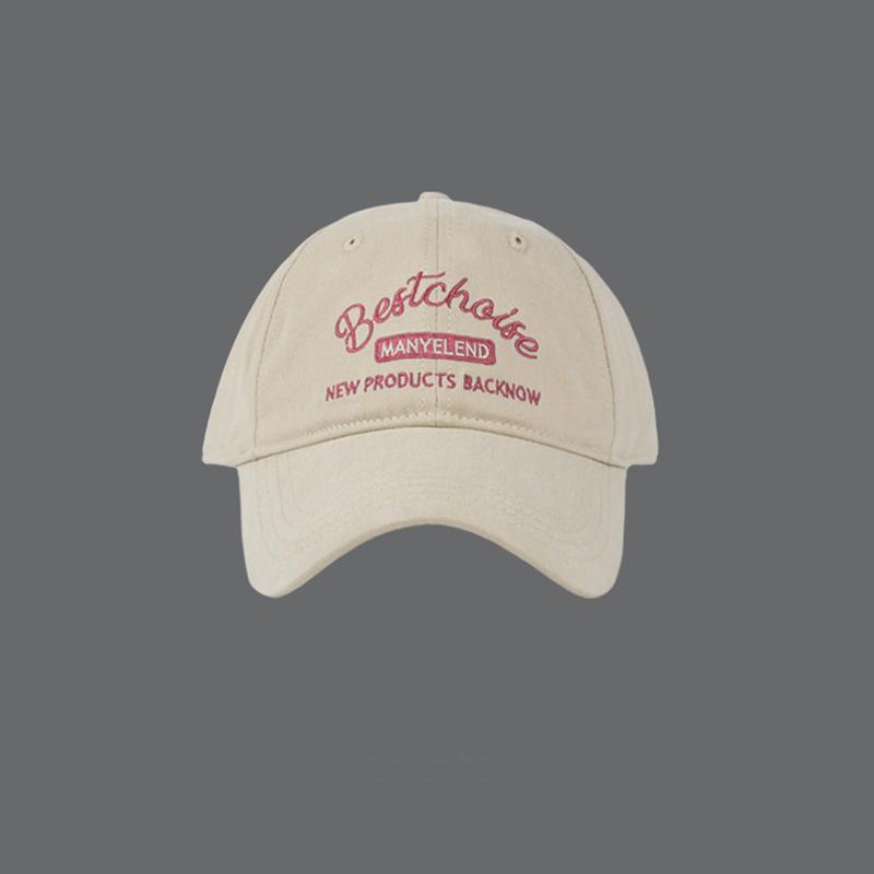 Women Pink Embroidery Baseball Cap Soft Cotton Sunshade Peaked Hat Female Girl Korean Outdoor Sport Visors Hats