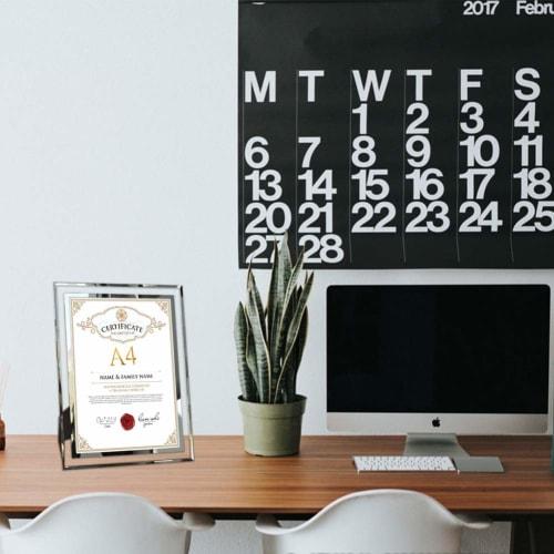 A4 Photo Frame, Glass, Stylish, Picture Frame, Certificate, Photo Stand, Gift, Display Only