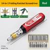 14 In 1 Ratchet Screwdriver Set Multi-Function Magnetic Rotary Bit Kit Lightweight Hand Tool for Car Interior Repair Home Fixing