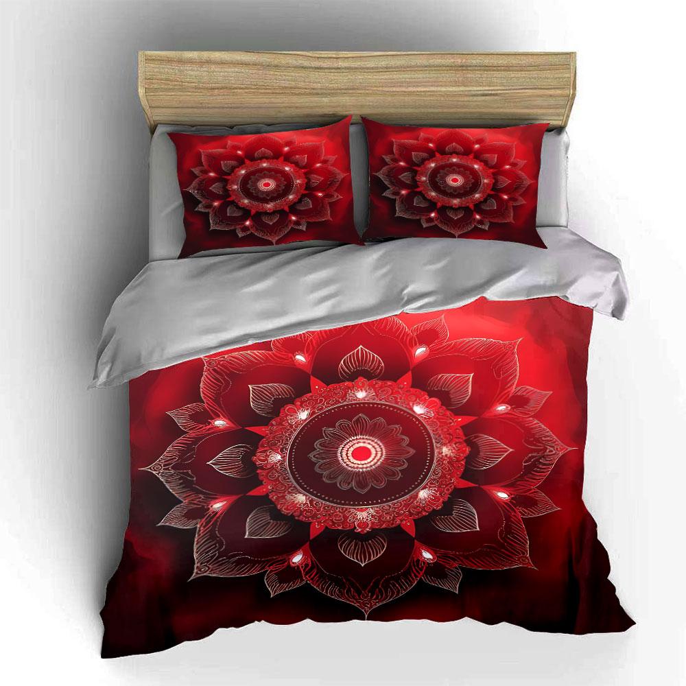 Mandala Art Set Decoration Soft Comfortable Duvet Cover Bedding Set Included 1*Duvet Cover & 2*Pillowcases, Gift