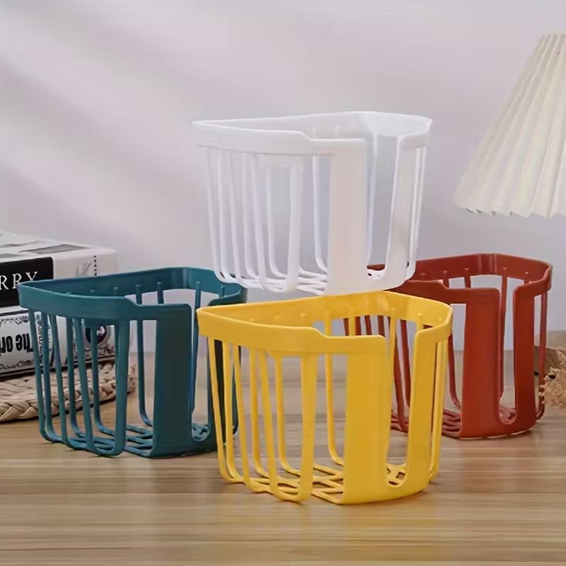 Creative Punch-Free Toilet Paper Shelf Storage Rack Bathroom Kitchen Tissue Box Wall-Mounted Paper Storage Box Paper Holder