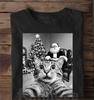 Funny Cat Selfie With Santa Christmas T-Shirt Unisex T-Shirt