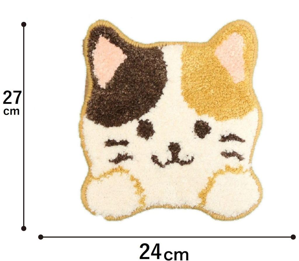 Süßes 4-teiliges Toilettenmatten-Set mit Saugnäpfen, Katzen-Papierrollenhalter-Abdeckung, Hausschuhen und Katzen-Toilettendekoration von Fundit Animals