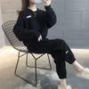 Women's Influencer Casual Sport Set - 2025 Spring/Autumn Fashion, Loose Fit, Running/Fitness Long Sleeve Two-Piece