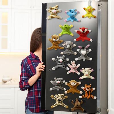 3 pezzi di peluche a forma di animale, magnete per frigorifero, per casa, ufficio, cucina, armadietto, frigorifero, peluche, bambola di cartone animato, decorazione magnetica.