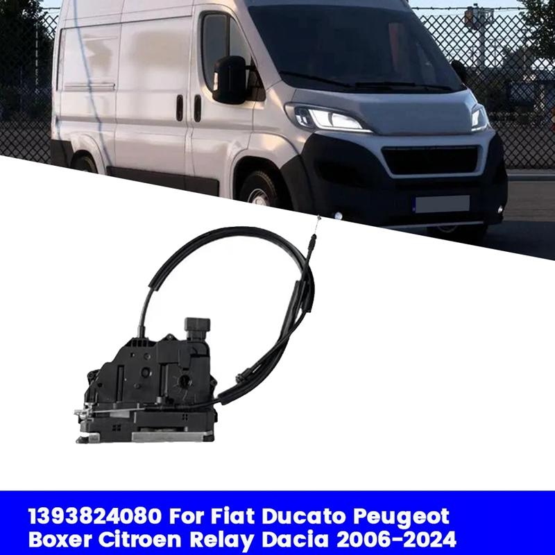 

1 шт. Привод замка двери с правым рулем, черный пластик+металл, для Fiat Ducato, Peugeot Boxer, Citroen Relay, Dacia 2006-2024, Защелка сдвижной двери Black Left