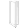 Vidaxl Nogi Do Stołu Barowego, 2 Szt., Białe, 60X35X(110-111) Cm, Stal