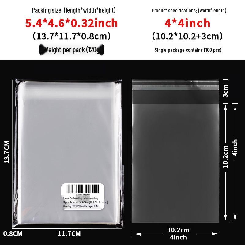 Clear Self-Adhesive OPP Bag for Candy, Snack, or Bread Packaging