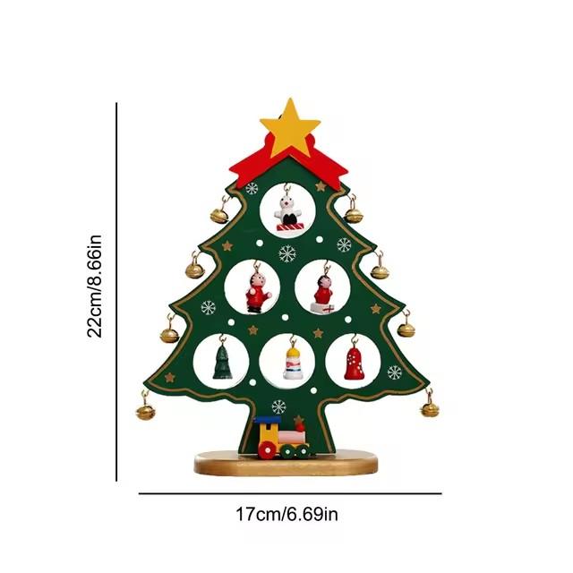 

Деревянное украшение на стол в виде рождественской елки, сделай сам, мини-украшения для рождественской елки, украшение для витрины, рождественские украшения
